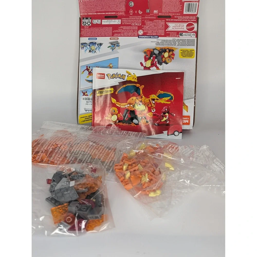 Mega Construx Pokemon Charizard Figure Only Charmander Evolution Set GFV85